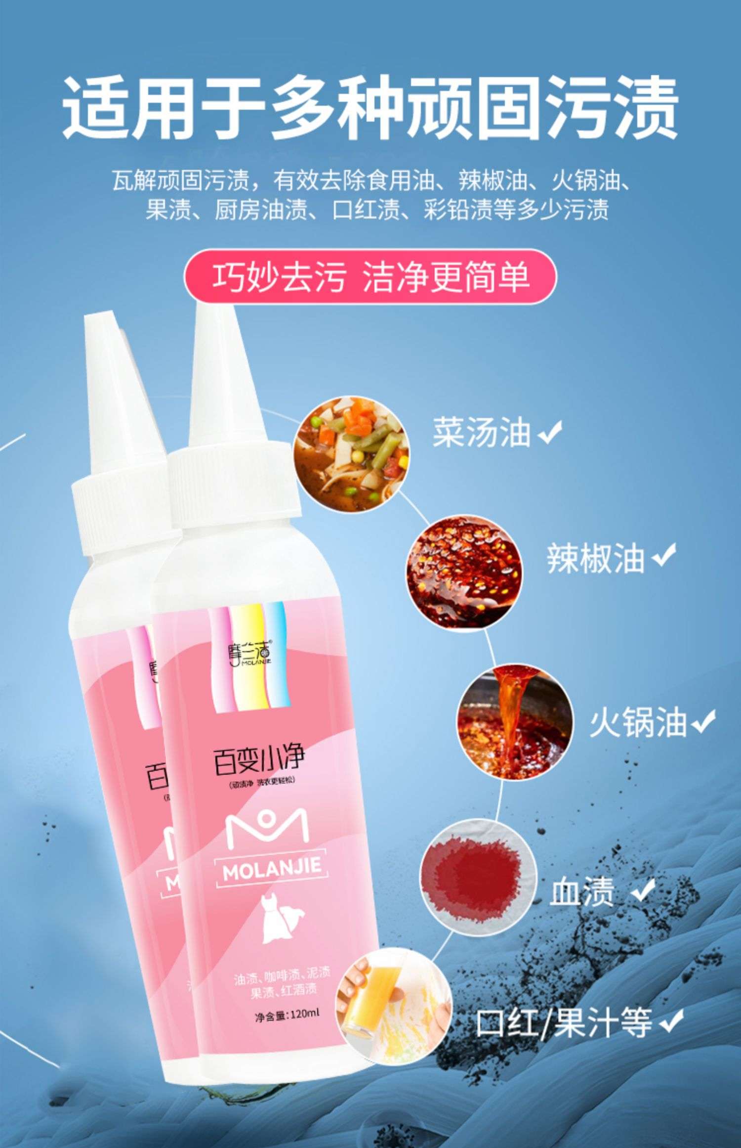 1648874546 3 摩蘭潔百變小淨 暖春新款衣物鞋子牆體水池水龍頭去油污去漬 懶人必備多效清潔劑免水洗