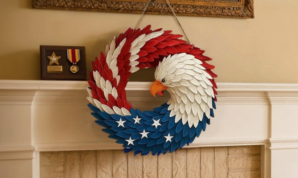 Patriotic wreath lifestyle image
